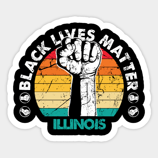 Illinois black lives matter political protest Sticker by Jannysingle